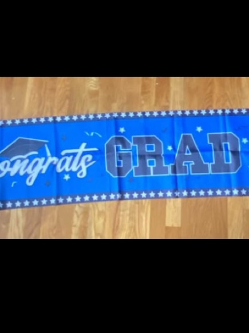 Congrats Grad Blue Celebration Banner